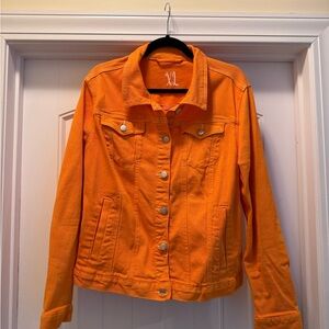 Orange Denim Jacket